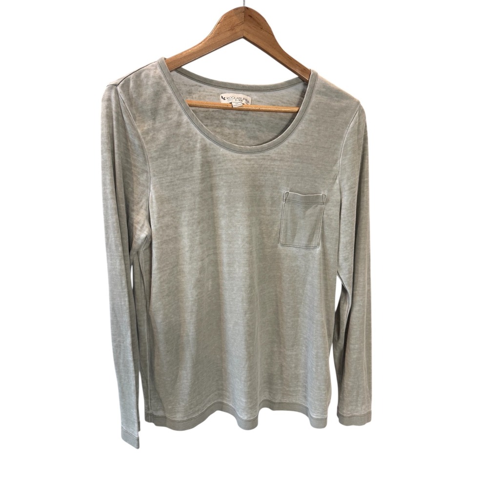 Koolaburra by Ugg Grey Long Sleeve Pocket T Shirt‎ Women's Medium